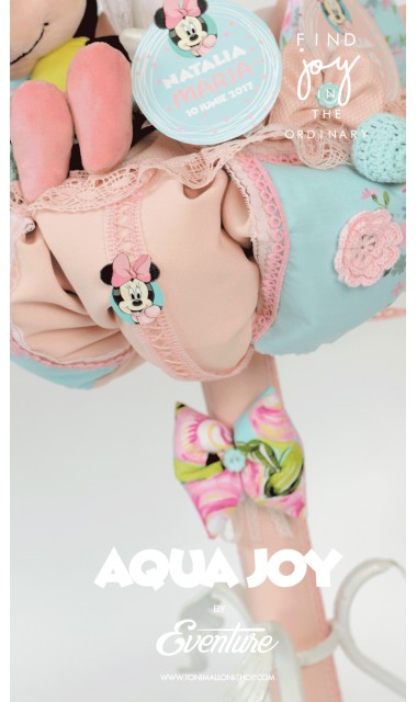 Lumanare de botez pentru fete cu Minnie Mouse, 65x4 cm, Aqua Joy  6